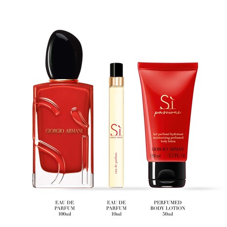 Armani Sì Passione – Coffret cadeau féminin au jasmin et vanille, disponible chez Parfumerie Passion au meilleur prix | Livraison rapide partout au Maroc