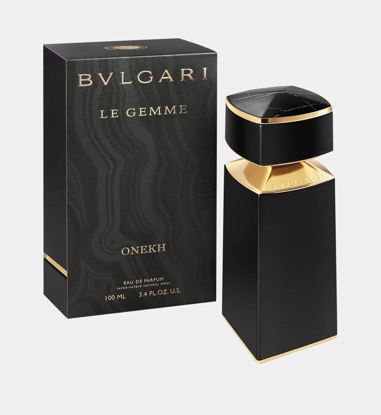 Flacon Onekh – Bvlgari Le Gemme, bois noir et encens rare, disponible chez Parfumerie Passion au meilleur prix | Livraison rapide partout au Maroc