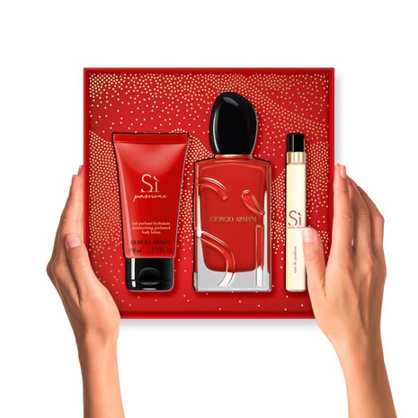 Coffret Sì Passione – Élégance rouge et fragrance sensuelle, disponible chez Parfumerie Passion au meilleur prix | Livraison rapide partout au Maroc