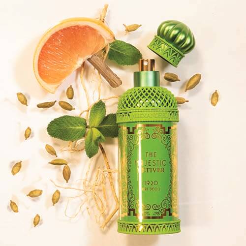 Eau de parfum Majestic Vetiver – Bois frais et noblesse racée, disponible chez Parfumerie Passion au meilleur prix | Livraison rapide partout au Maroc