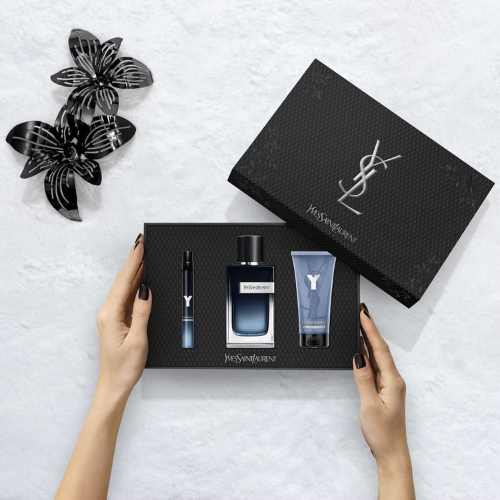 YSL Y Coffret – Fragrance boisée et fraîche pour homme affirmé, disponible chez Parfumerie Passion au meilleur prix | Livraison rapide partout au Maroc