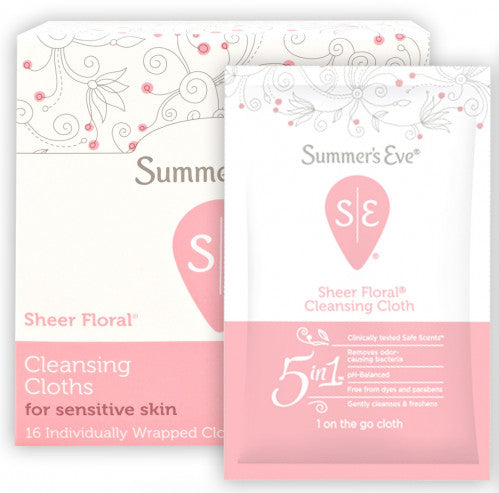 SUMMER'S EVE 16 INDIVIDUALLY SHEER FLORAL