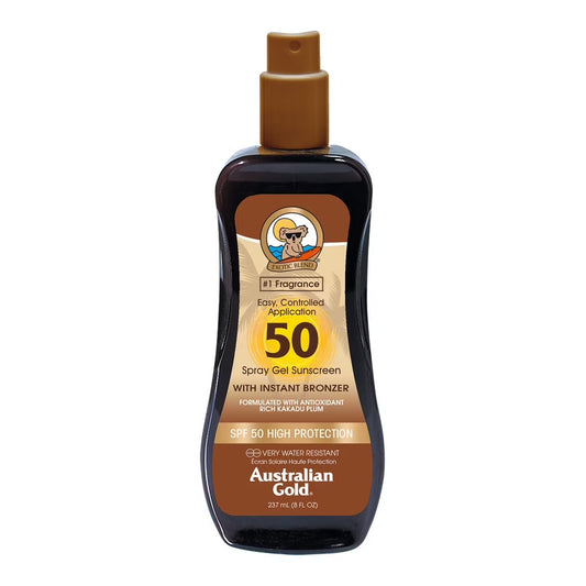 SPF 50 SPRAY GEL AVEC AGENT BRONZANT