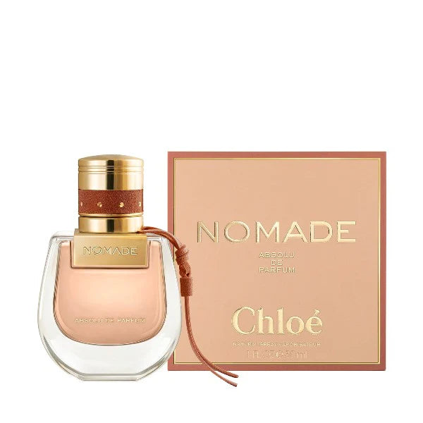 Détails du flacon Nomade Absolu – finition dorée et lanière en cuir Parfumerie Maroc | Meilleur Prix | Livraison Rapide | Produit Authentique