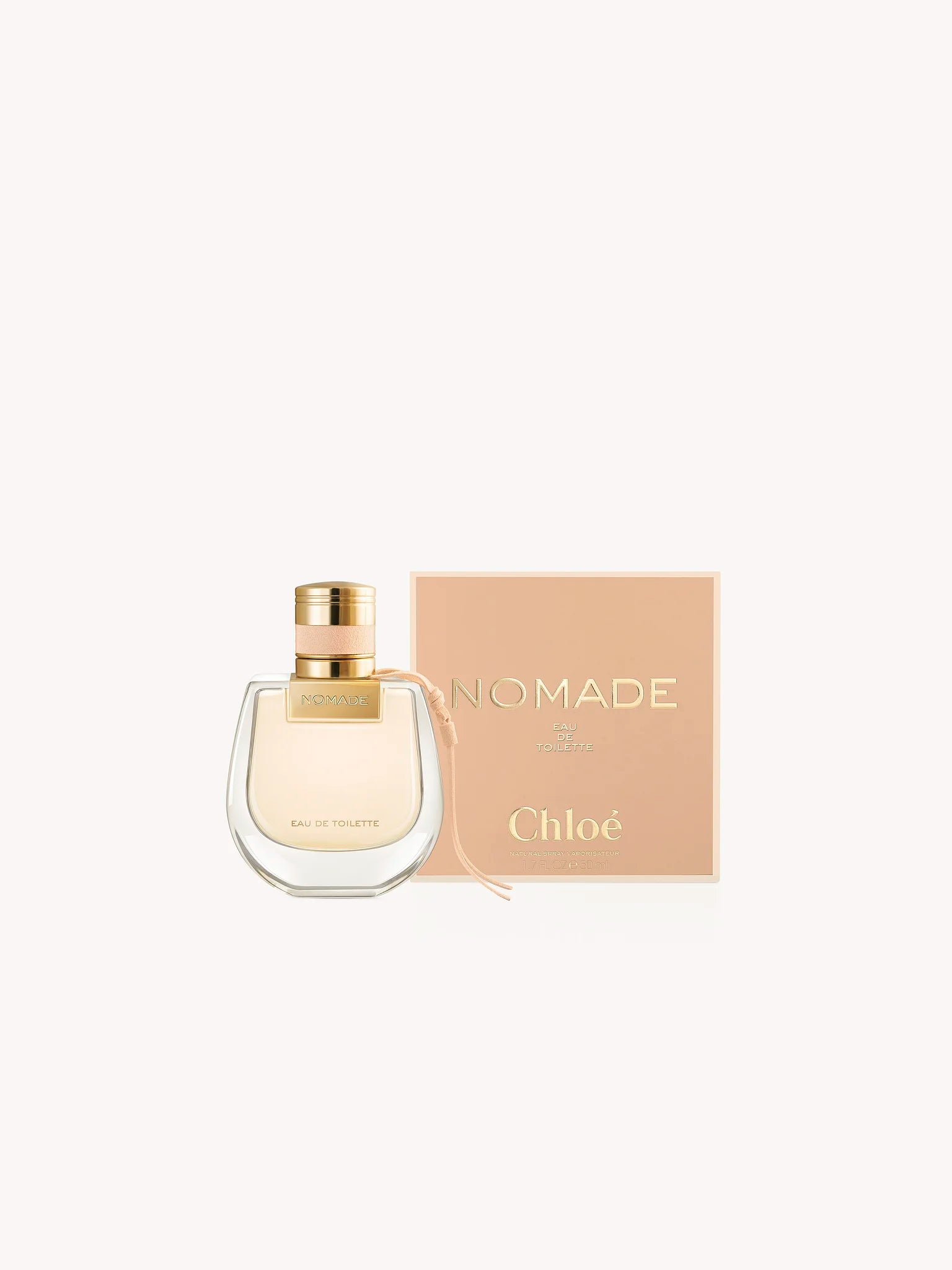 Détails du flacon Chloé Nomade – élégance du verre et finitions dorées  | Parfumerie Maroc | Meilleur Prix | Livraison Rapide | Produit Authentique | Parfum Femme

