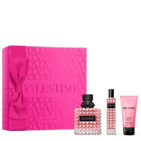 Coffret Born in Roma Donna – Parfum floral couture et féminin, disponible chez Parfumerie Passion au meilleur prix | Livraison rapide partout au Maroc