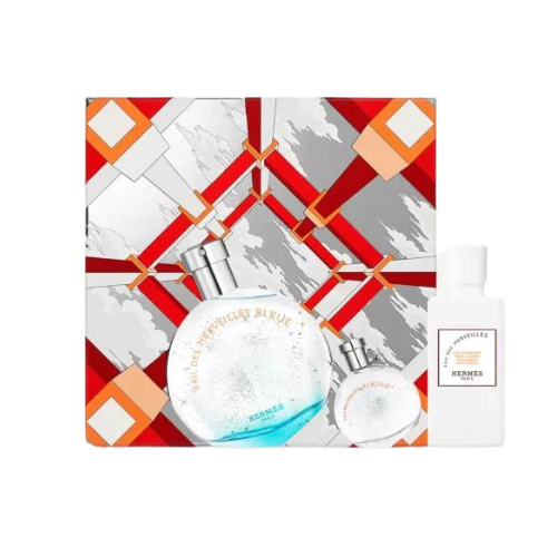 Coffret Hermès Eau des Merveilles Bleue – Parfum frais et boisé, disponible chez Parfumerie Passion au meilleur prix | Livraison rapide partout au Maroc