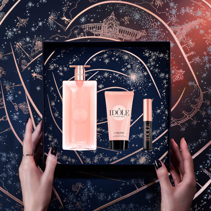 Coffret parfum Idôle – Cadeau féminin chic et lumineux, disponible chez Parfumerie Passion au meilleur prix | Livraison rapide partout au Maroc